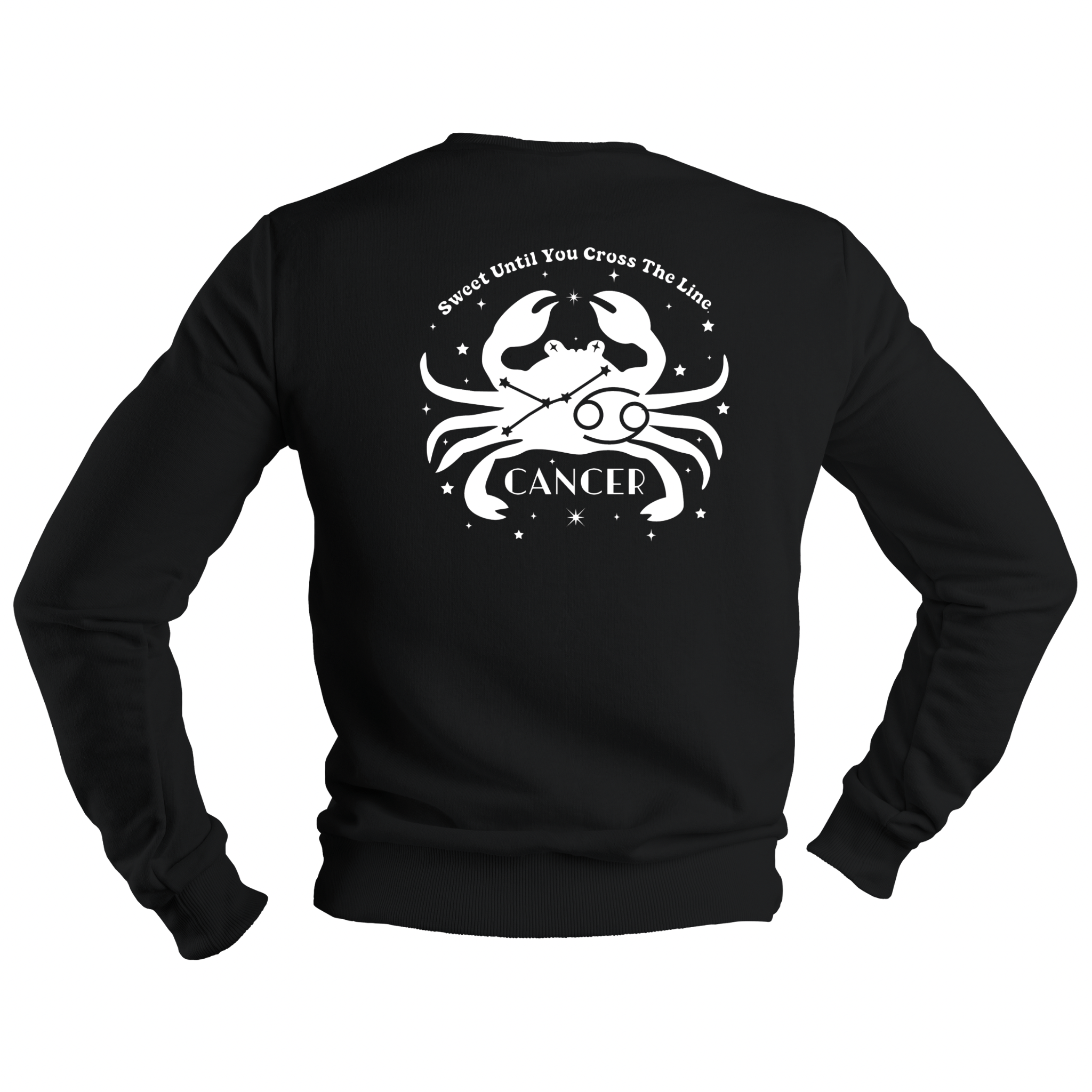 Cancer Glow in the Dark Jumper – Custom Zodiac Sweatshirt | Black 350GSM Astrology Gift
