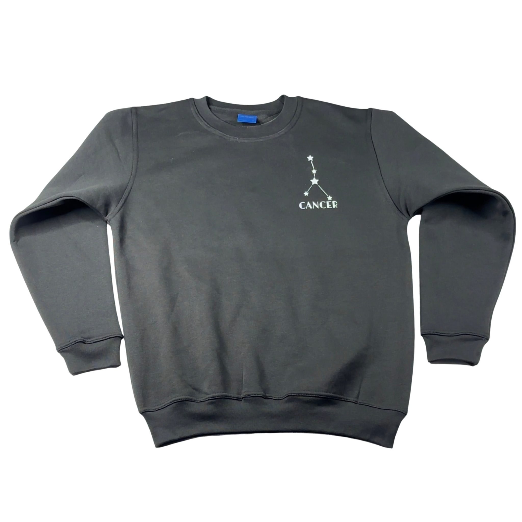Cancer Glow in the Dark Jumper – Custom Zodiac Sweatshirt | Black 350GSM Astrology Gift