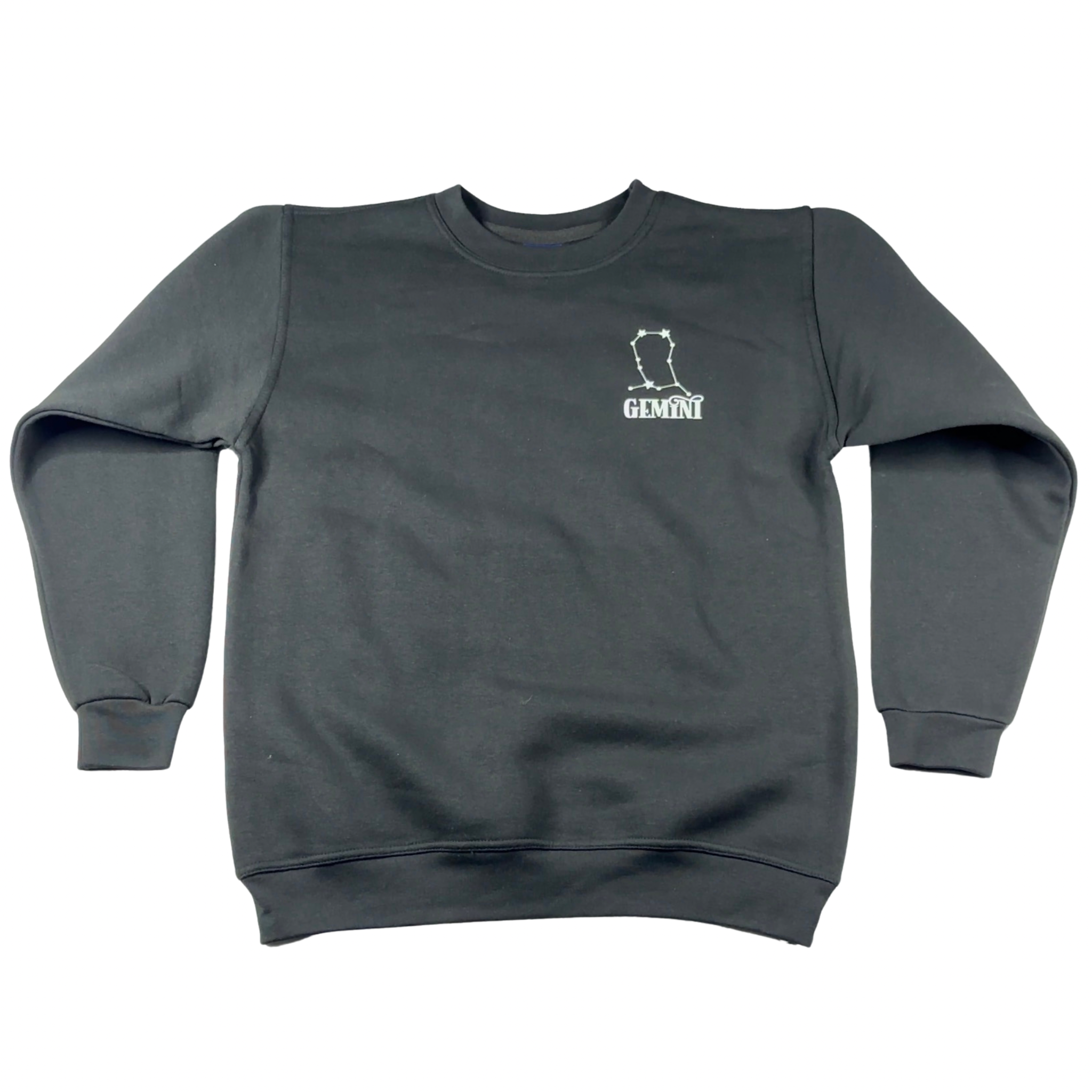 Gemini Glow in the Dark  Jumper – Custom Zodiac Sweatshirt | Black 350GSM Astrology Gift