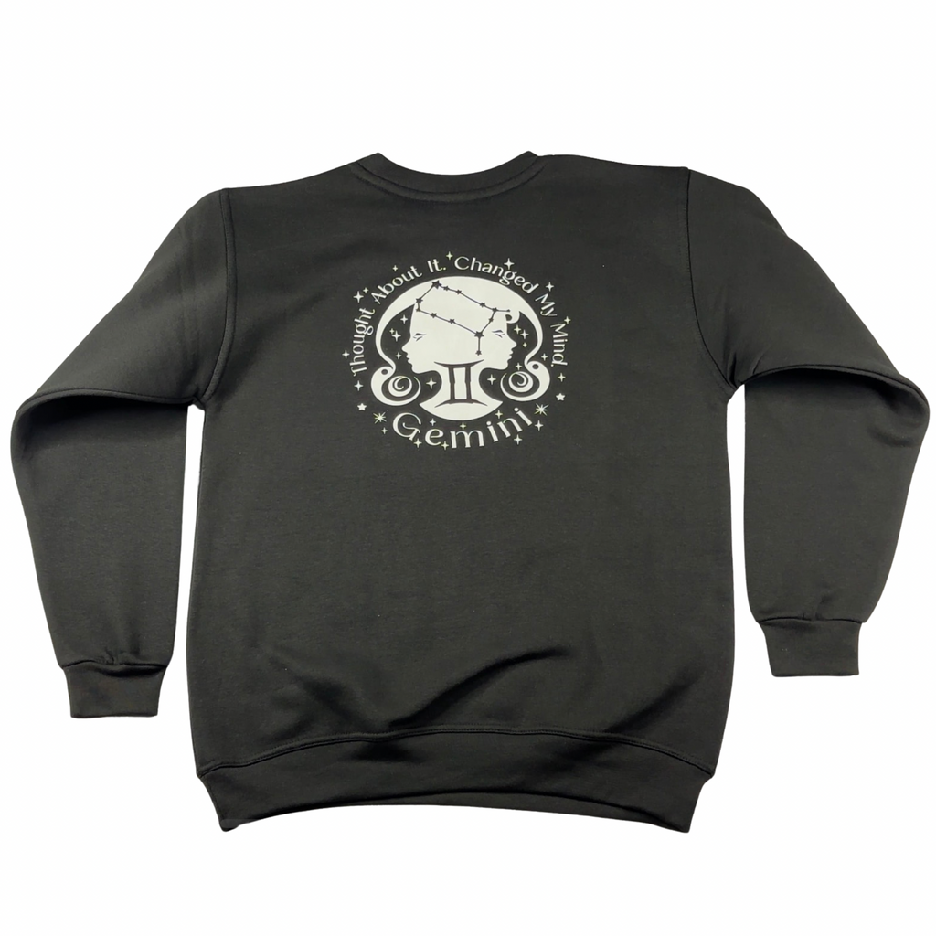 Gemini Glow in the Dark  Jumper – Custom Zodiac Sweatshirt | Black 350GSM Astrology Gift