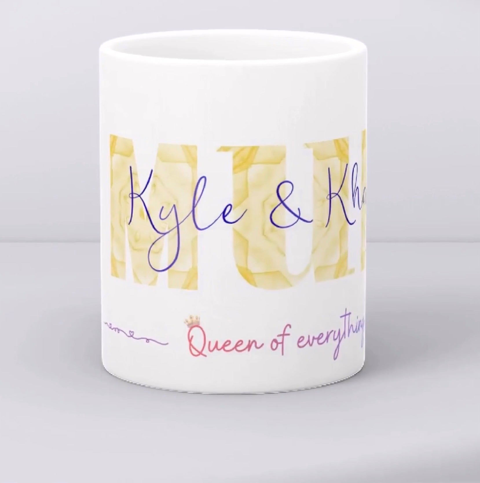 Personalised MUM Mug with Children's Names | Custom Mother's Day Mug