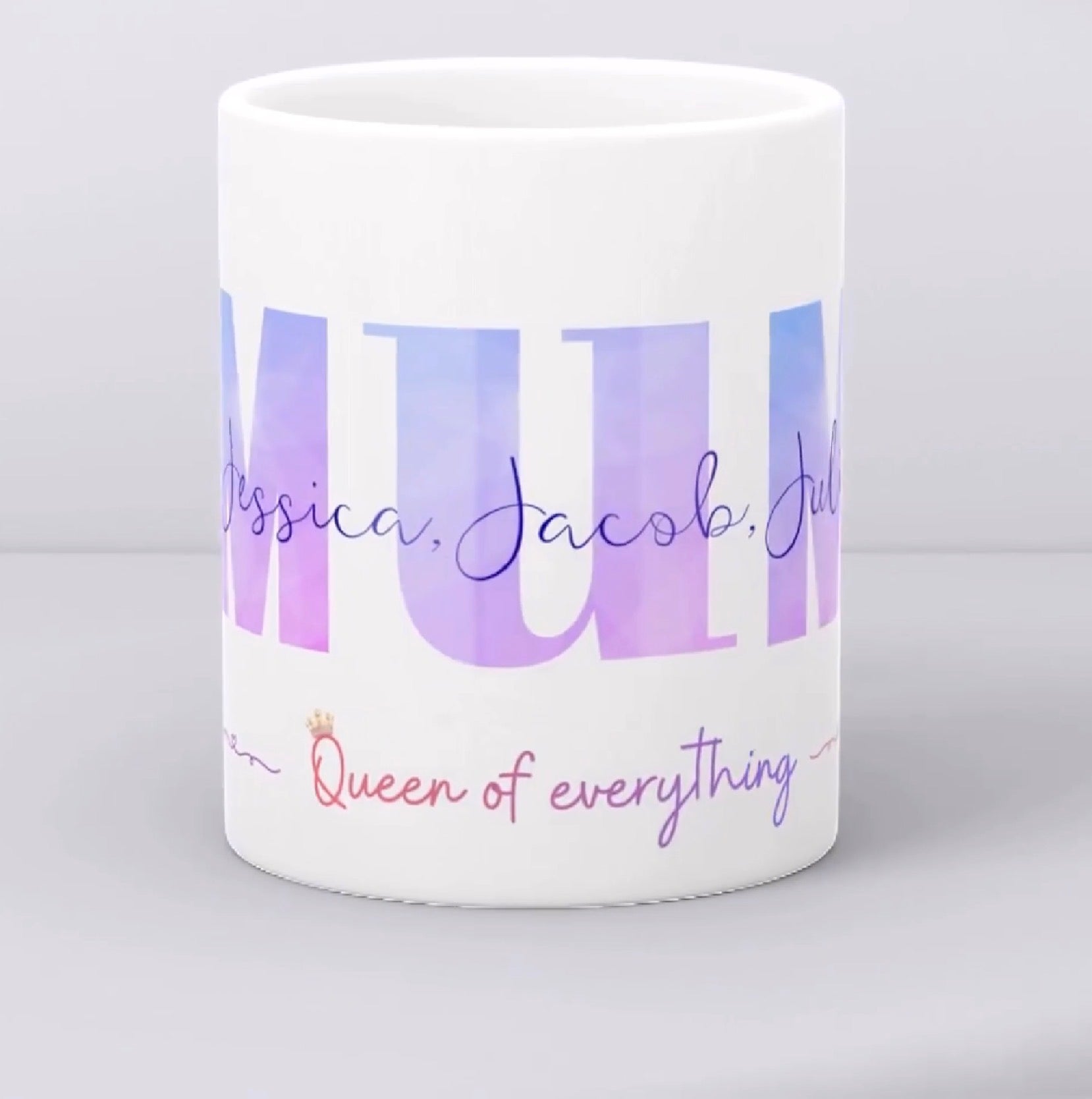 Personalised MUM Mug with Children's Names | Custom Mother's Day Mug