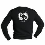 Pisces Glow in the Dark Jumper – Custom Zodiac Sweatshirt | Black 350GSM Astrology Gift