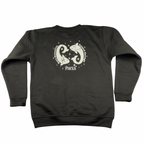 Pisces Glow in the Dark Jumper – Custom Zodiac Sweatshirt | Black 350GSM Astrology Gift