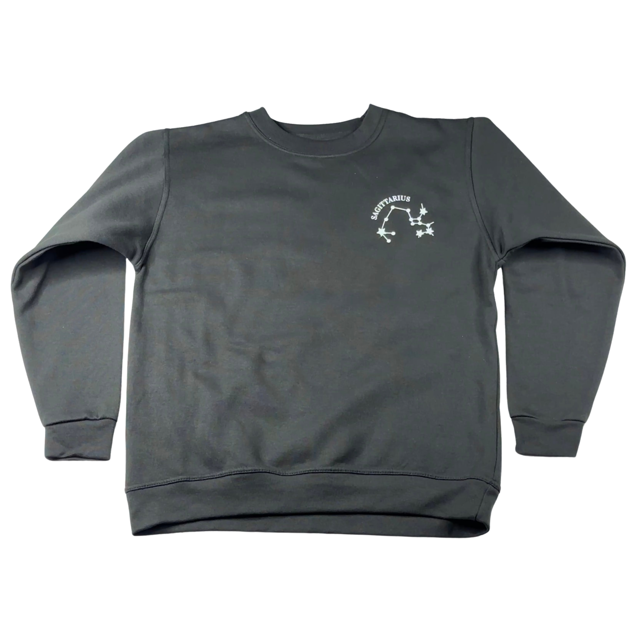 Sagittarius Glow in the Dark Jumper – Custom Zodiac Sweatshirt | Black 350GSM Astrology Gift