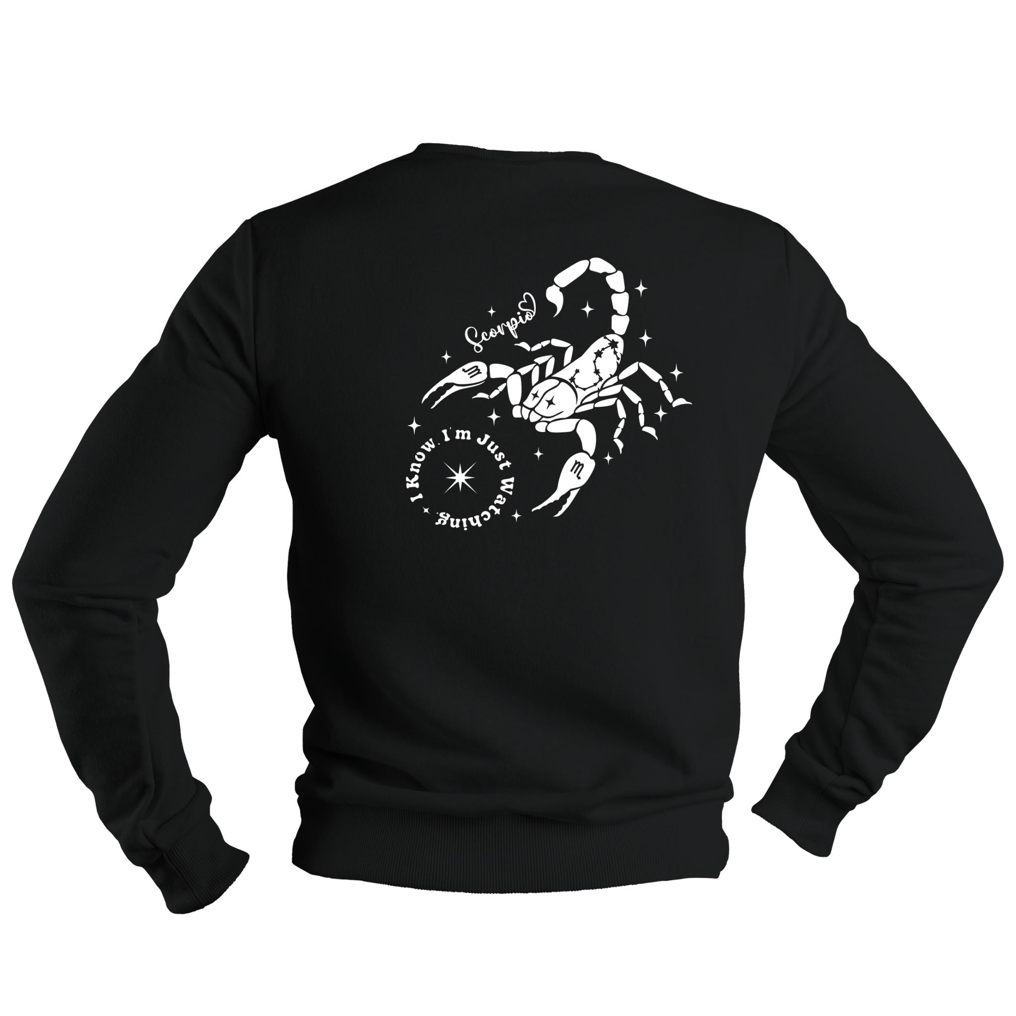 Scorpio Glow in the Dark Jumper – Custom Zodiac Sweatshirt | Black 350GSM Astrology Gift