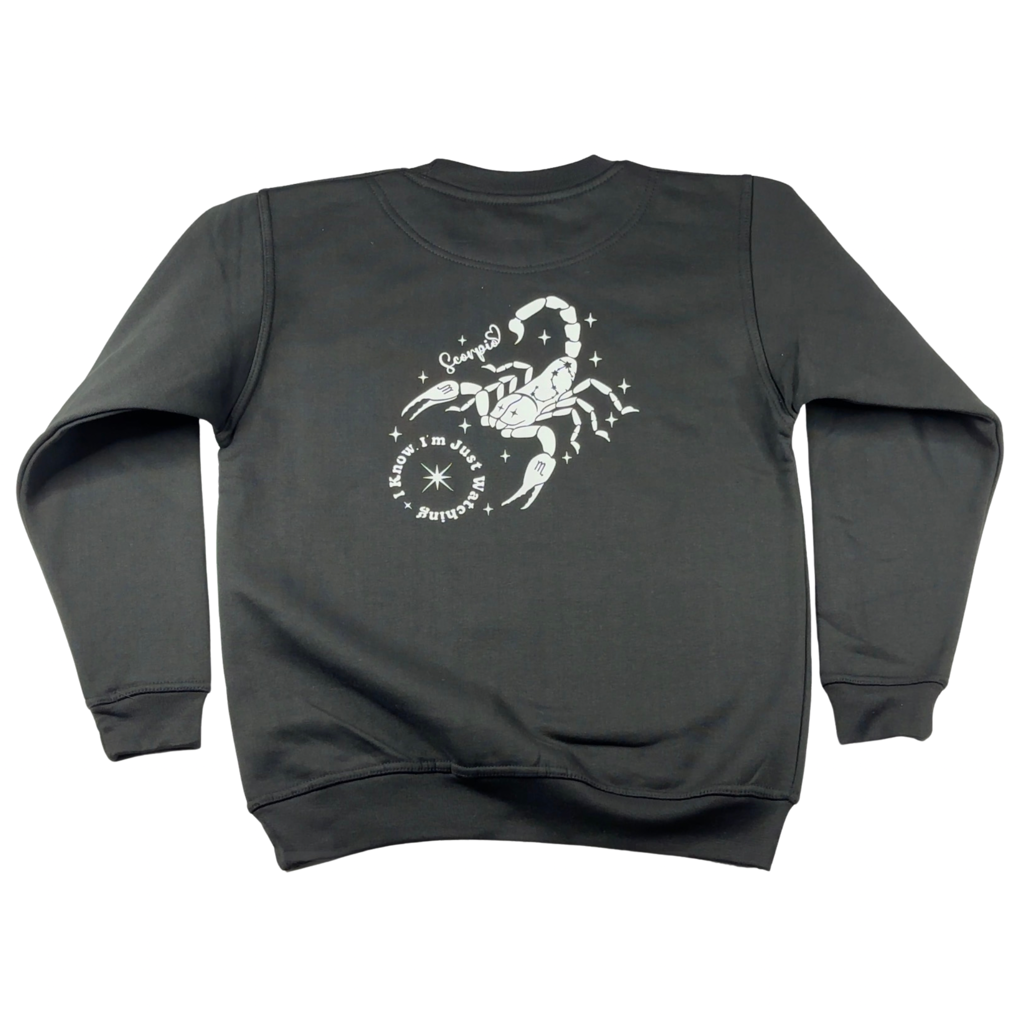 Scorpio Glow in the Dark Jumper – Custom Zodiac Sweatshirt | Black 350GSM Astrology Gift