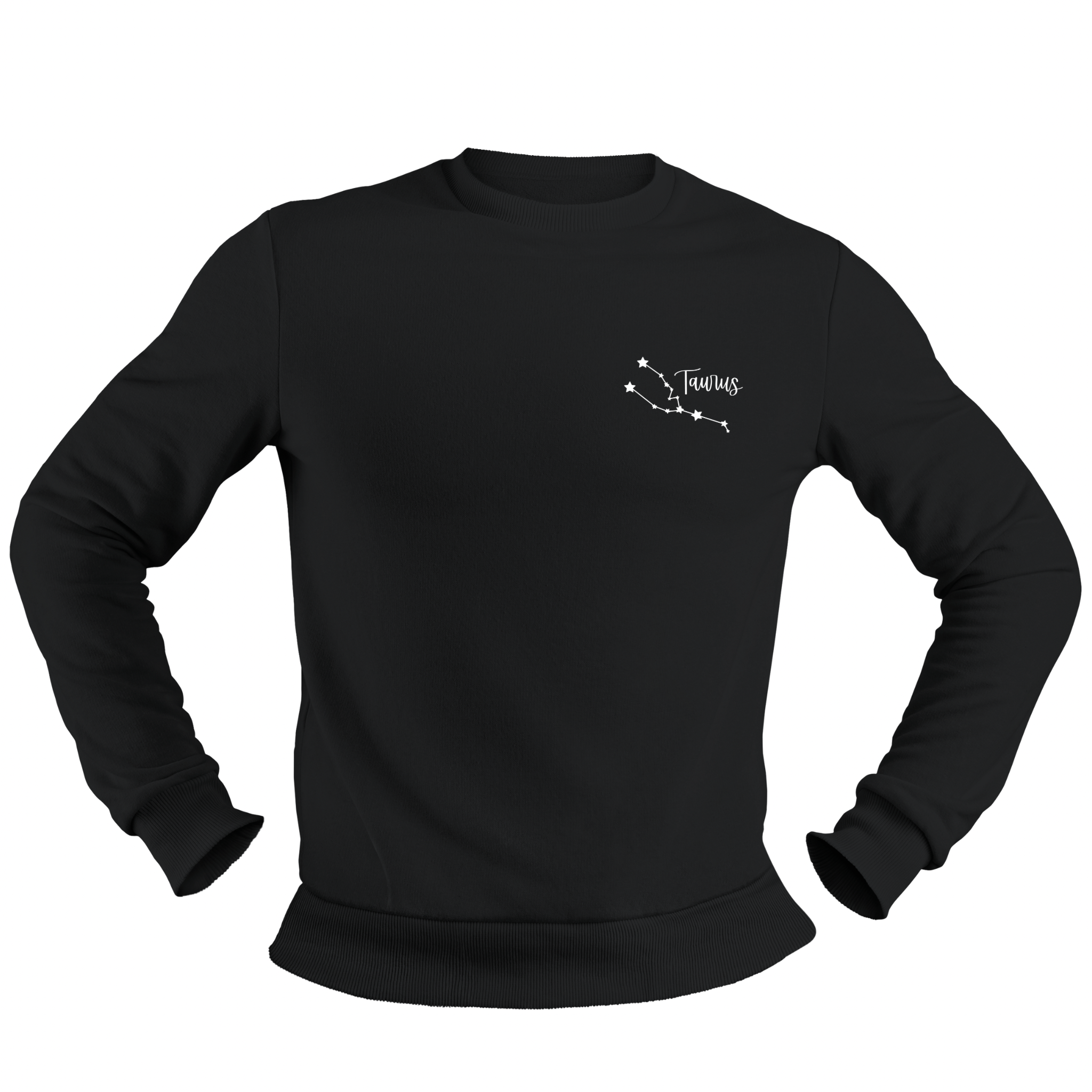 Taurus Glow in the Dark Jumper – Custom Zodiac Sweatshirt | Black 350GSM Astrology Gift
