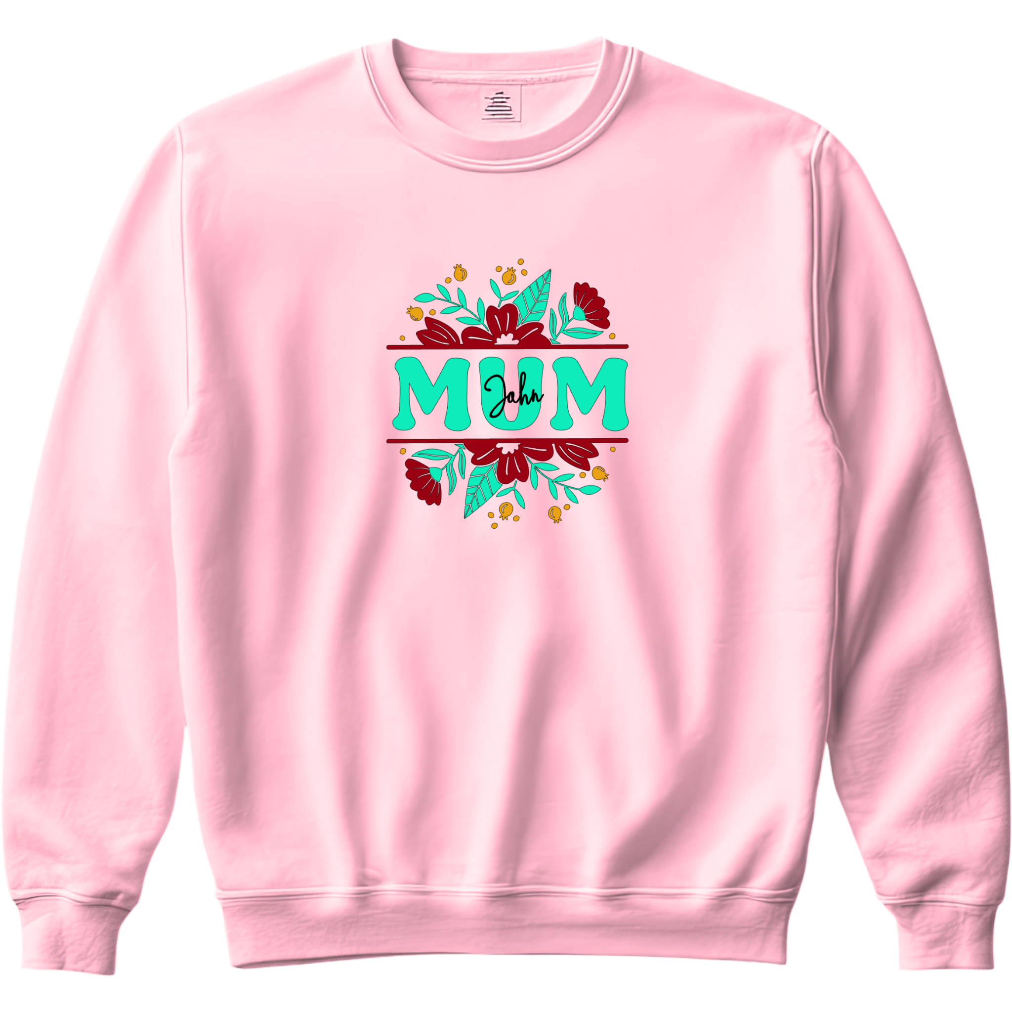 Personalised Mum Sweatshirt with Child’s Name | Custom Mother’s Day Gift | Botanical Mum Jumper