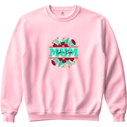 Personalised Mum Sweatshirt with Child’s Name | Custom Mother’s Day Gift | Botanical Mum Jumper