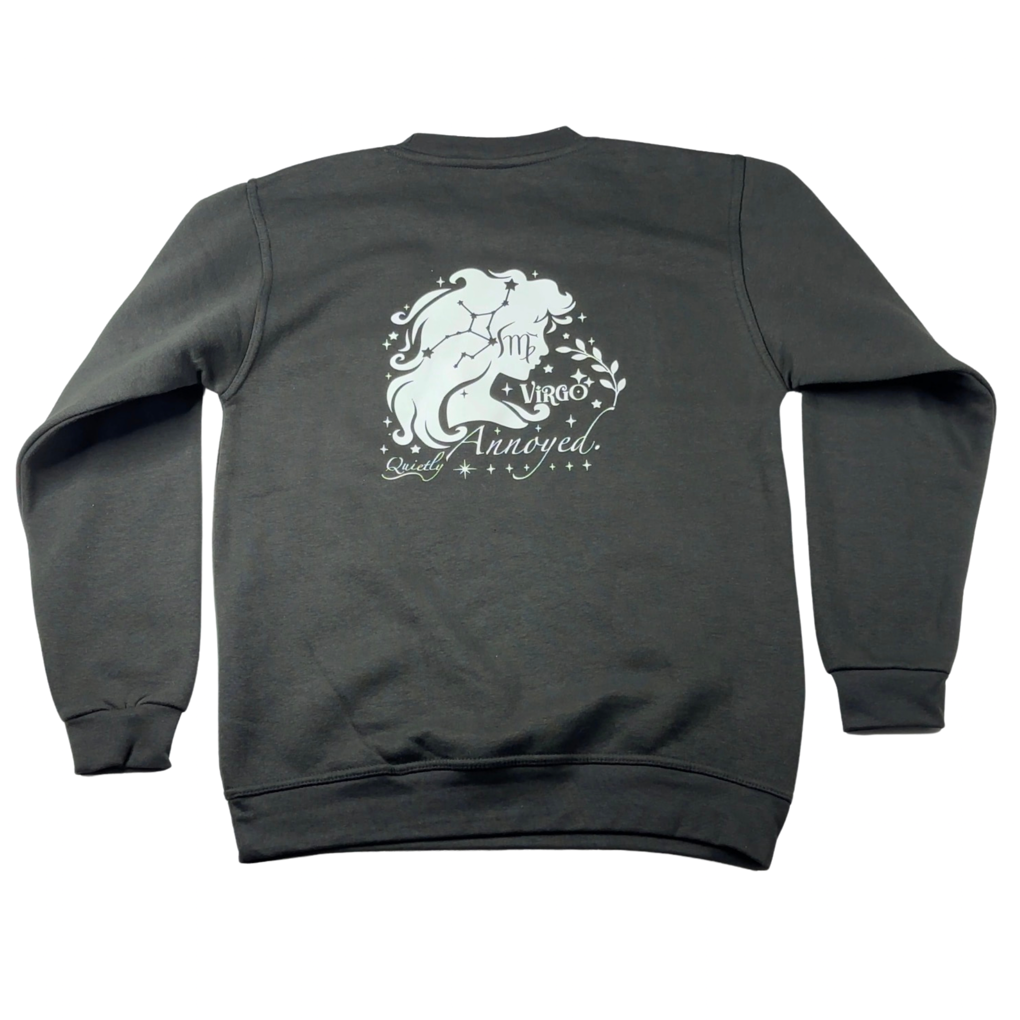Virgo Glow in the Dark Jumper – Custom Zodiac Sweatshirt | Black 350GSM Astrology Gift