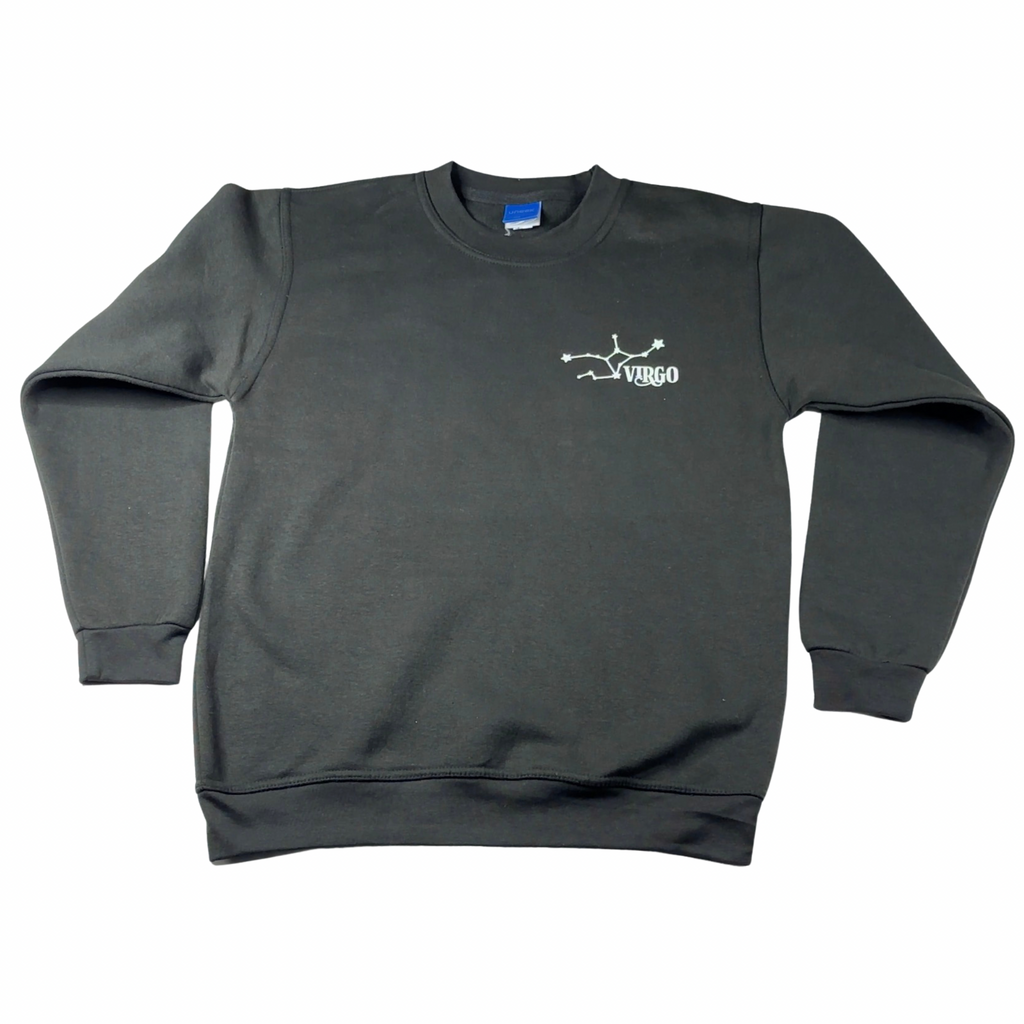 Virgo Glow in the Dark Jumper – Custom Zodiac Sweatshirt | Black 350GSM Astrology Gift