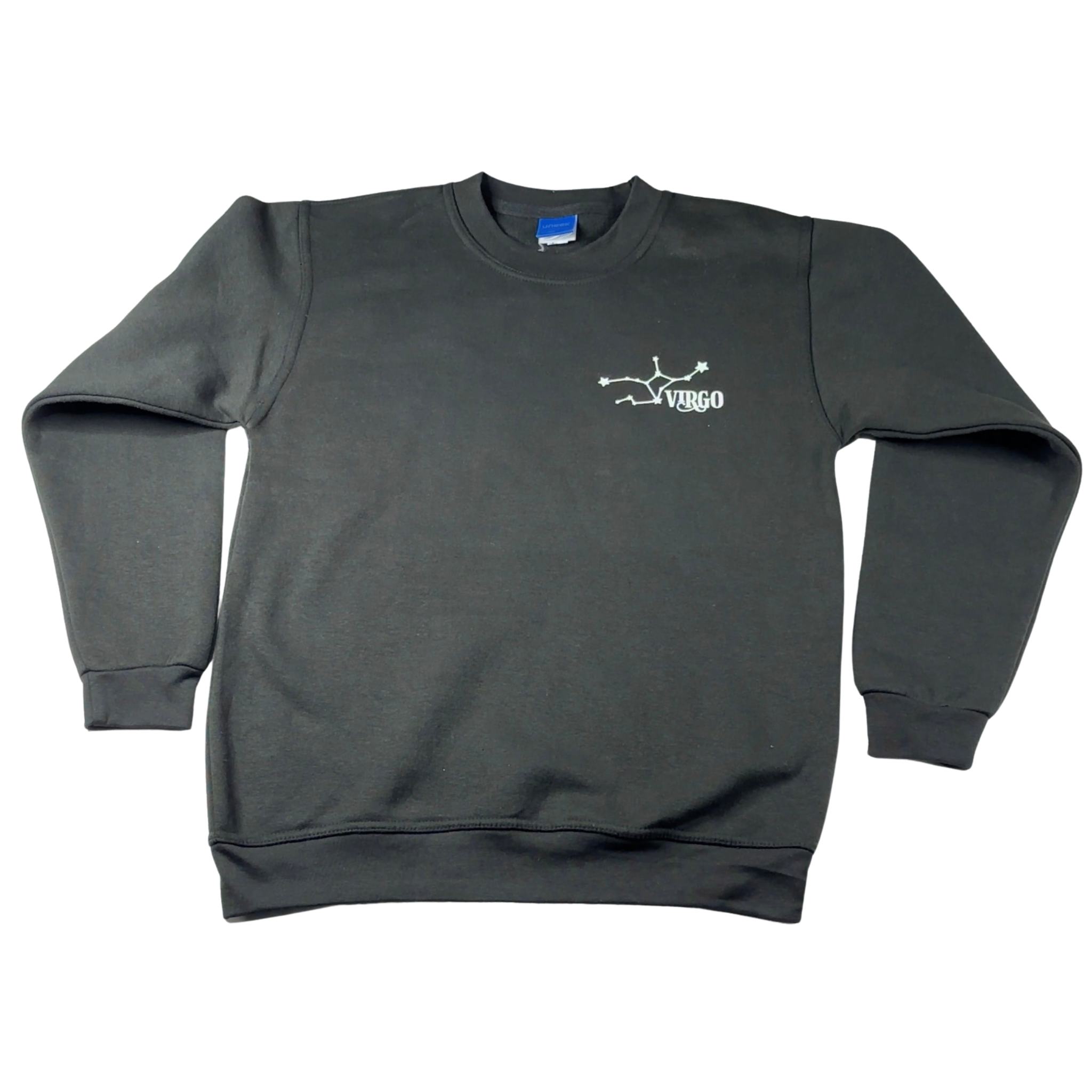 Virgo Glow in the Dark Jumper – Custom Zodiac Sweatshirt | Black 350GSM Astrology Gift