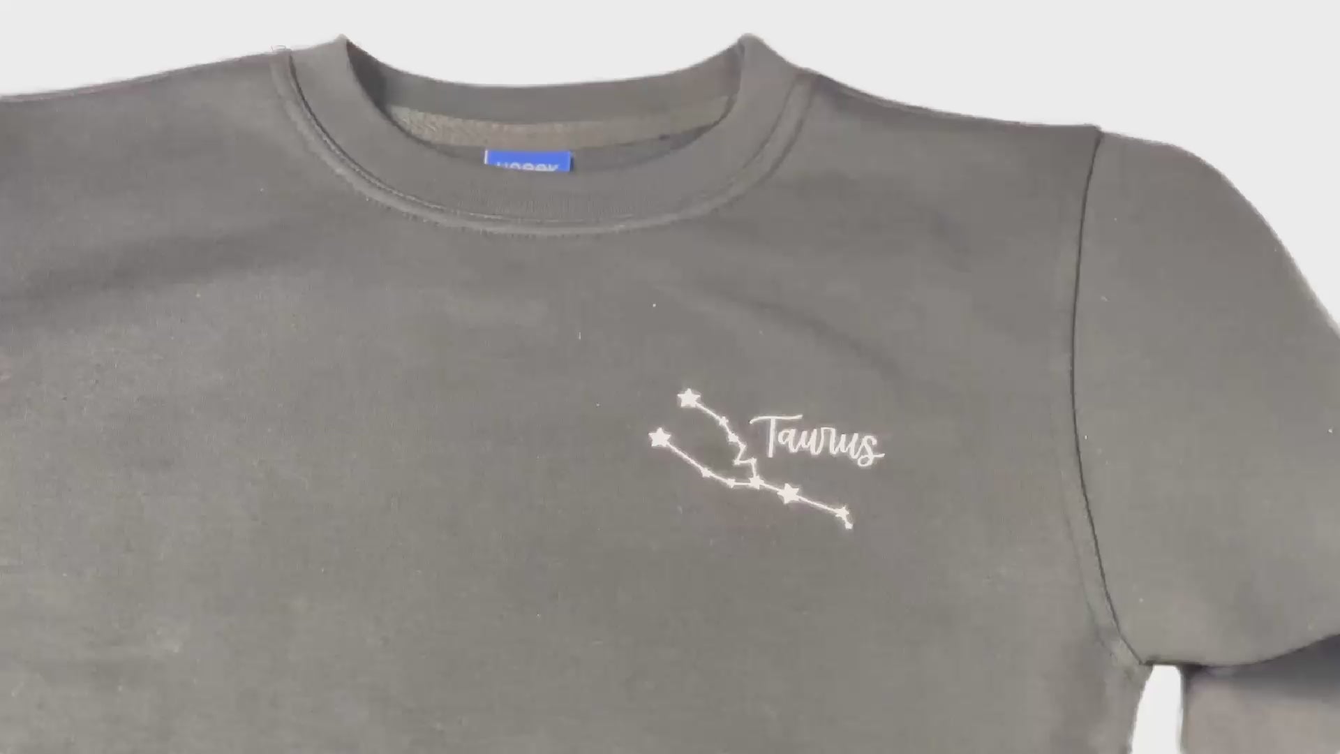 Taurus Glow in the Dark Jumper – Custom Zodiac Sweatshirt | Black 350GSM Astrology Gift
