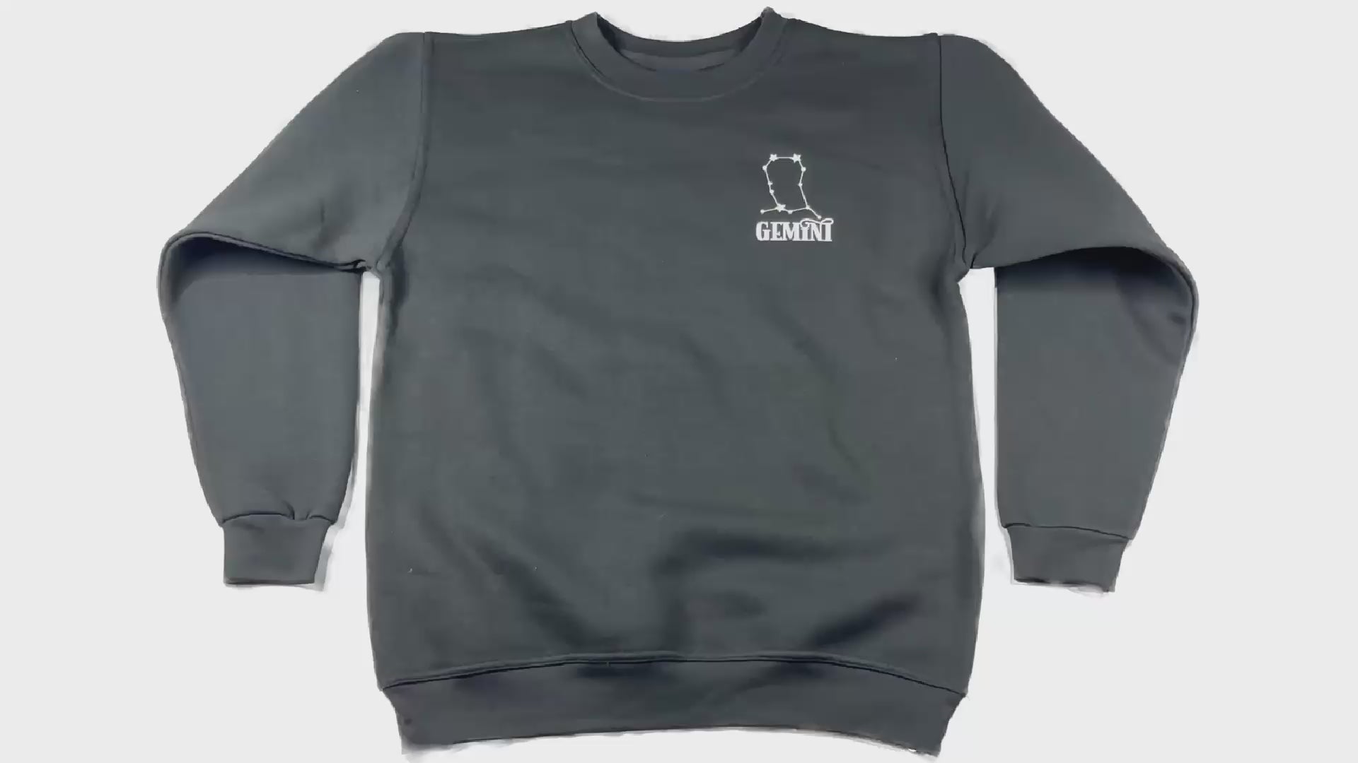Gemini Glow in the Dark  Jumper – Custom Zodiac Sweatshirt | Black 350GSM Astrology Gift
