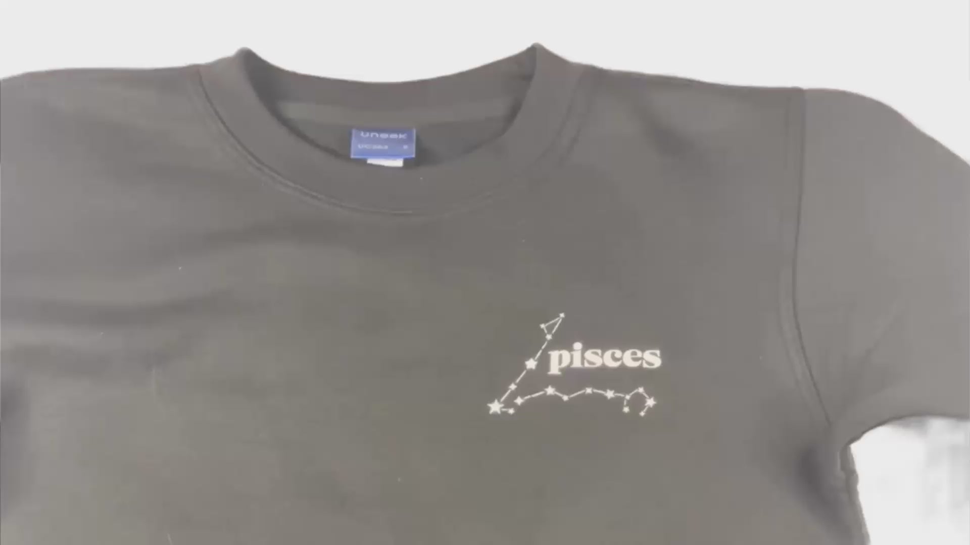 Pisces Glow in the Dark Jumper – Custom Zodiac Sweatshirt | Black 350GSM Astrology Gift