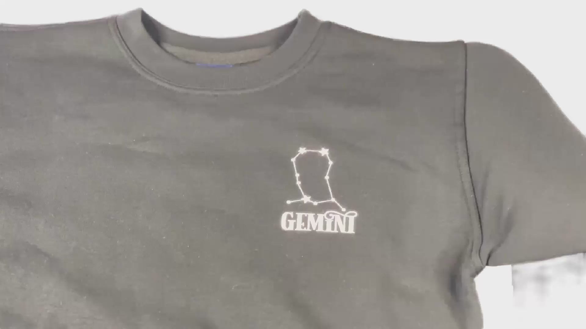 Gemini Glow in the Dark  Jumper – Custom Zodiac Sweatshirt | Black 350GSM Astrology Gift