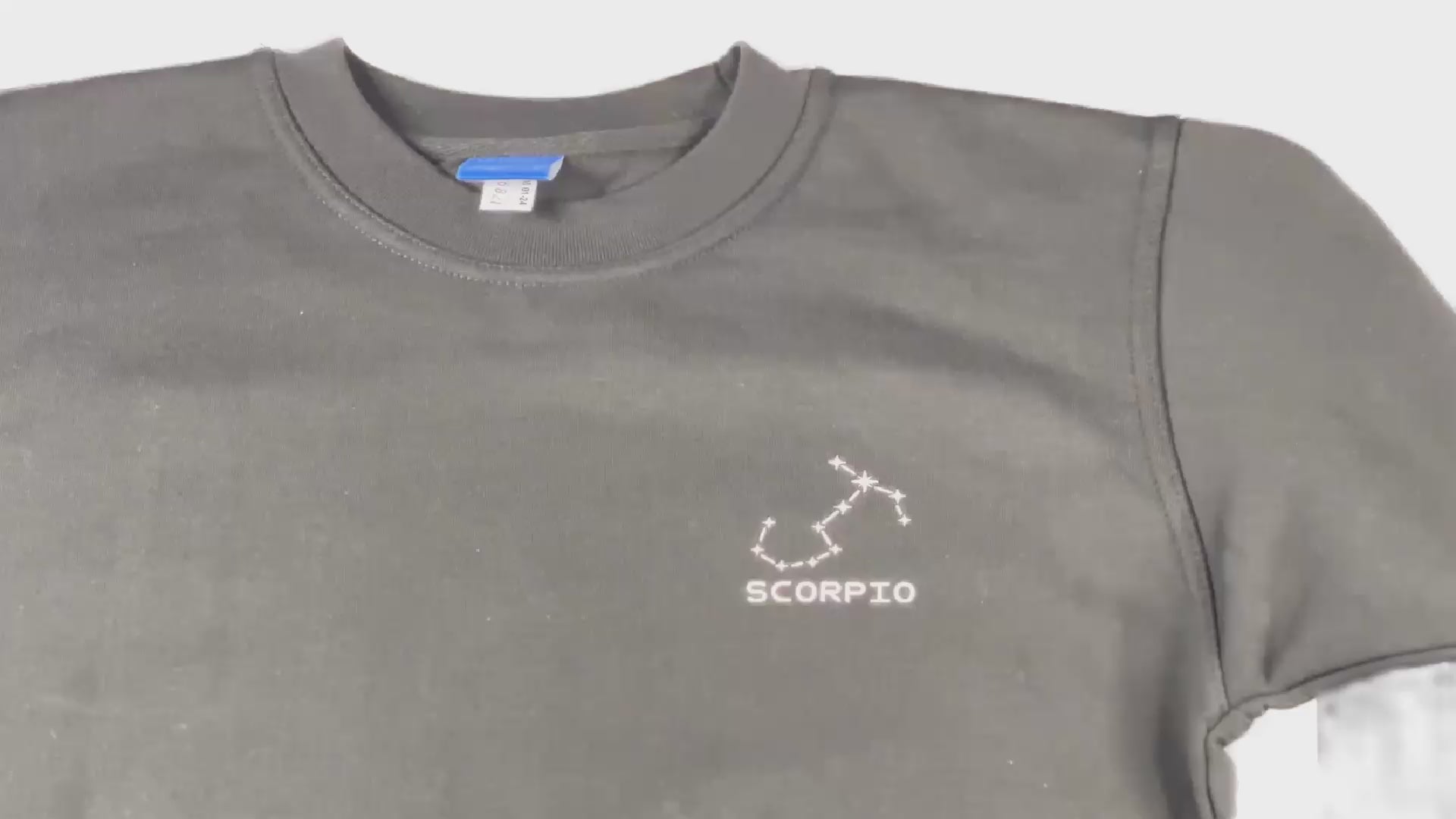 Scorpio Glow in the Dark Jumper – Custom Zodiac Sweatshirt | Black 350GSM Astrology Gift