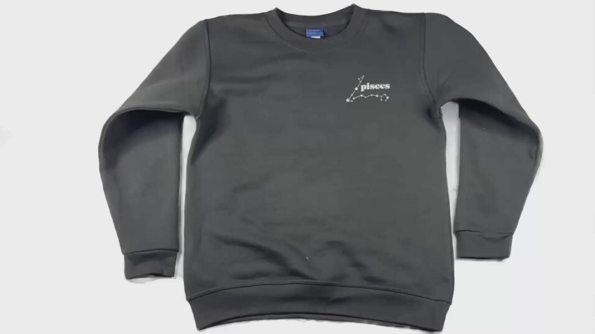 Pisces Glow in the Dark Jumper – Custom Zodiac Sweatshirt | Black 350GSM Astrology Gift