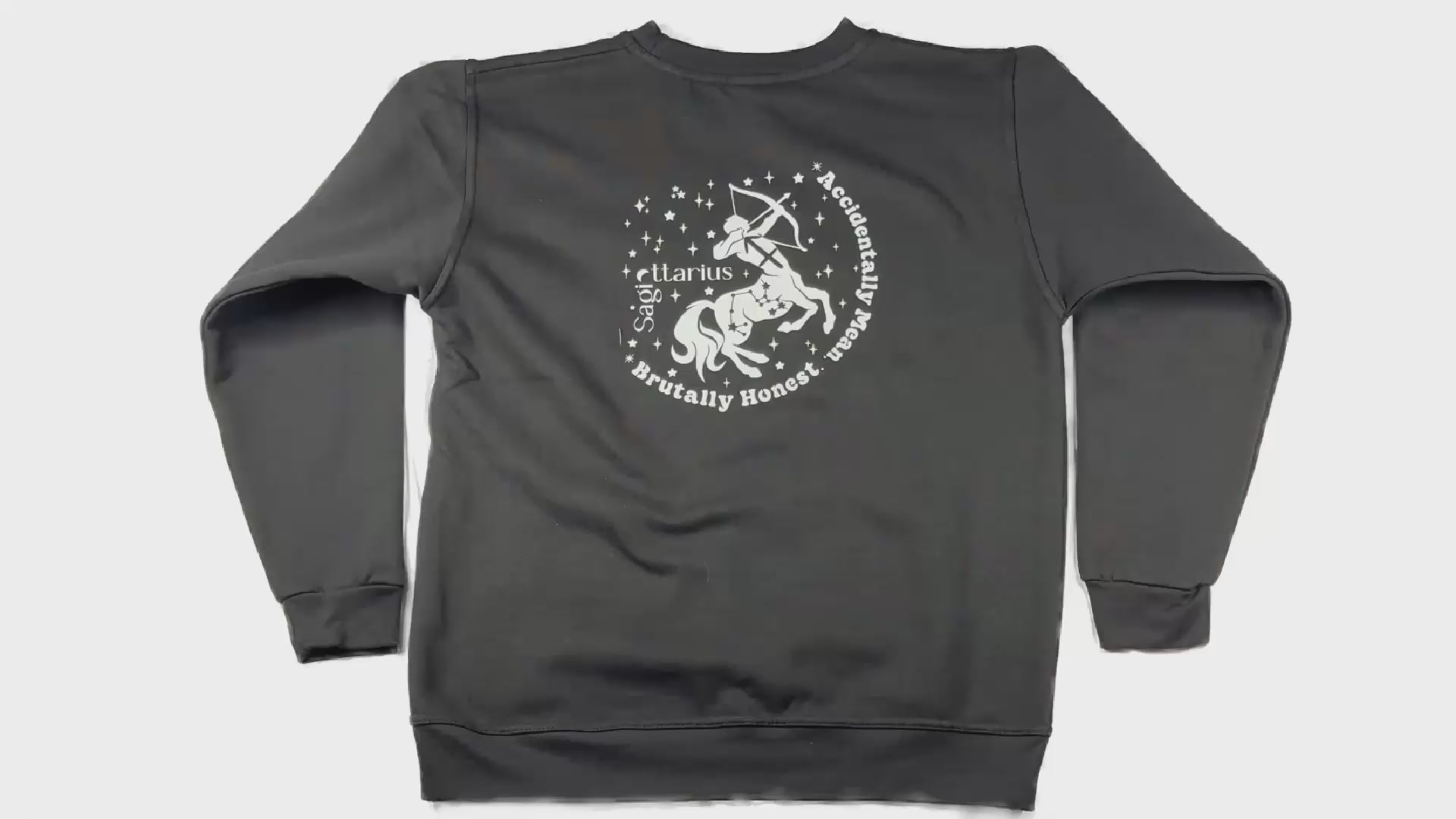 Sagittarius Glow in the Dark Jumper – Custom Zodiac Sweatshirt | Black 350GSM Astrology Gift