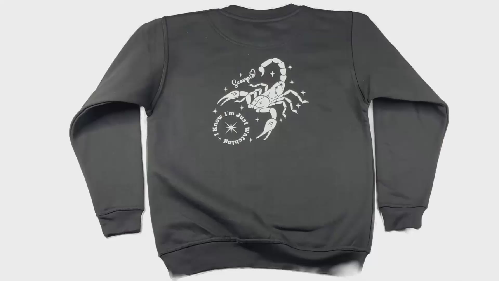 Scorpio Glow in the Dark Jumper – Custom Zodiac Sweatshirt | Black 350GSM Astrology Gift