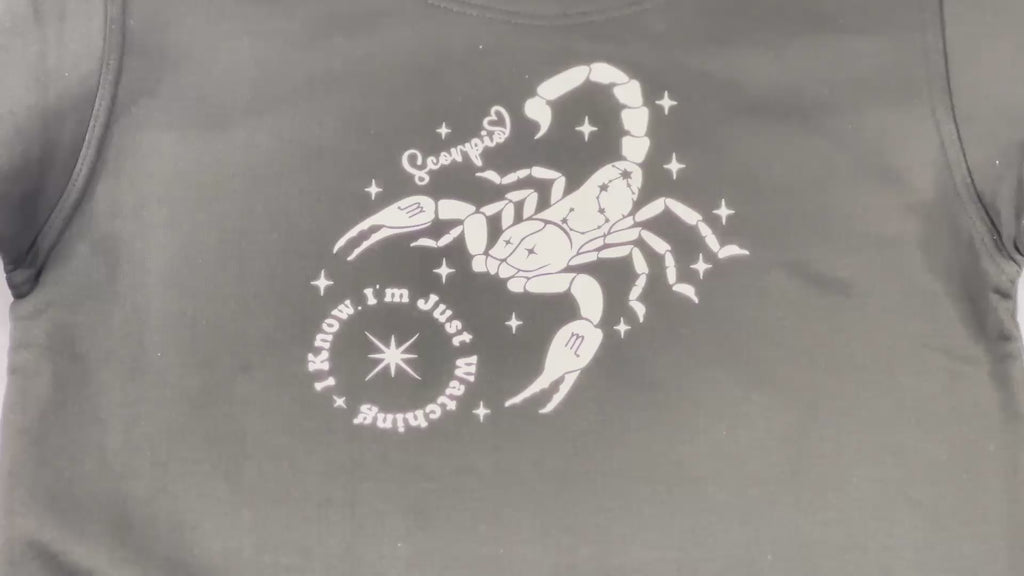 Scorpio Glow in the Dark Jumper – Custom Zodiac Sweatshirt | Black 350GSM Astrology Gift