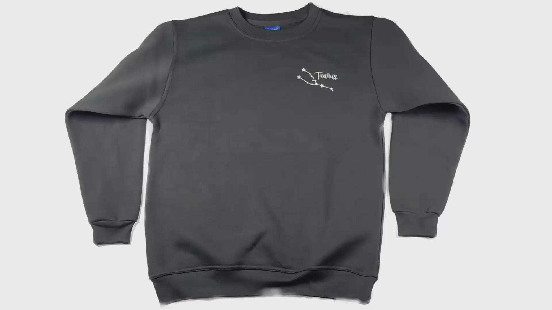 Taurus Glow in the Dark Jumper – Custom Zodiac Sweatshirt | Black 350GSM Astrology Gift
